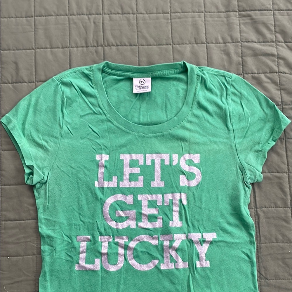 VS PINK Green Graphic Tee from 2009
